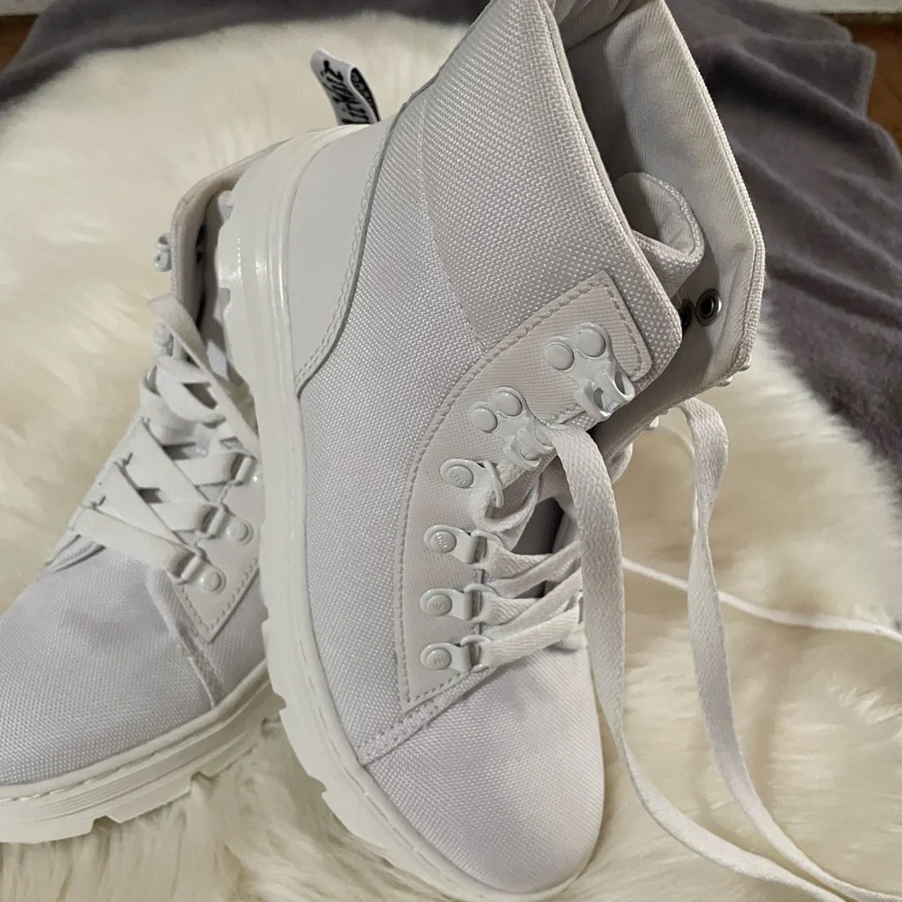 Dr. Martens Women's White Combat Boots - Picture 4 of 10